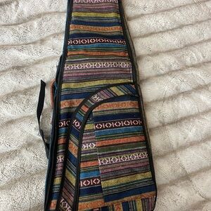 Bohemian Style Pattern Woven Ukulele/Guitalele Zipper BackPack w/2 pockets